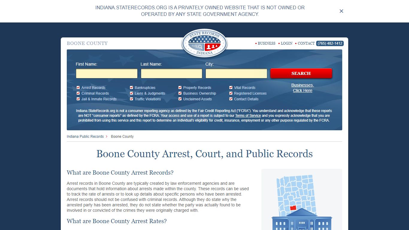 Boone County Arrest, Court, and Public Records